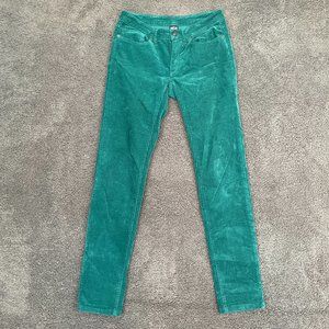 Patagonia Women's Size 28 (Really 28x30.5) Green Slim Fit Corduroy Pants